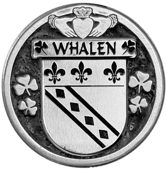 Whalen Irish Coat of Arms Disk Bow Brooch