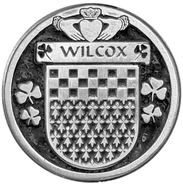 Wilcox Irish Coat of Arms Disk Bow Brooch