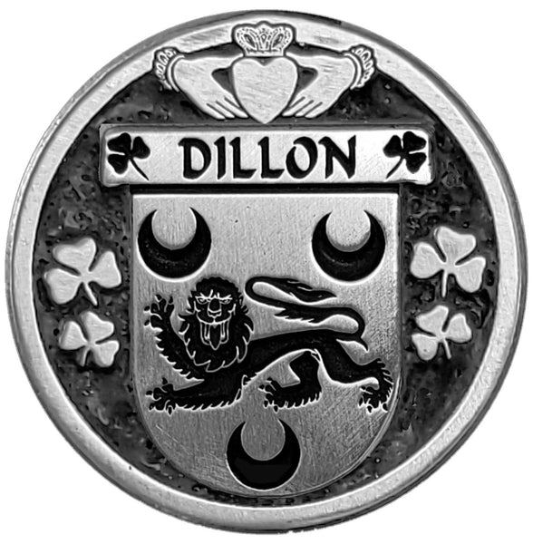 Dillon Irish Coat of Arms Celtic Cross Bow Brooch