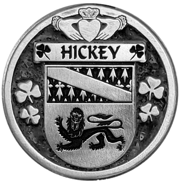 Hickey Irish Coat of Arms Celtic Cross Bow Brooch