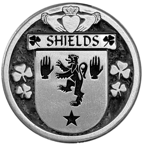 Shields Irish Coat of Arms Celtic Cross Bow Brooch