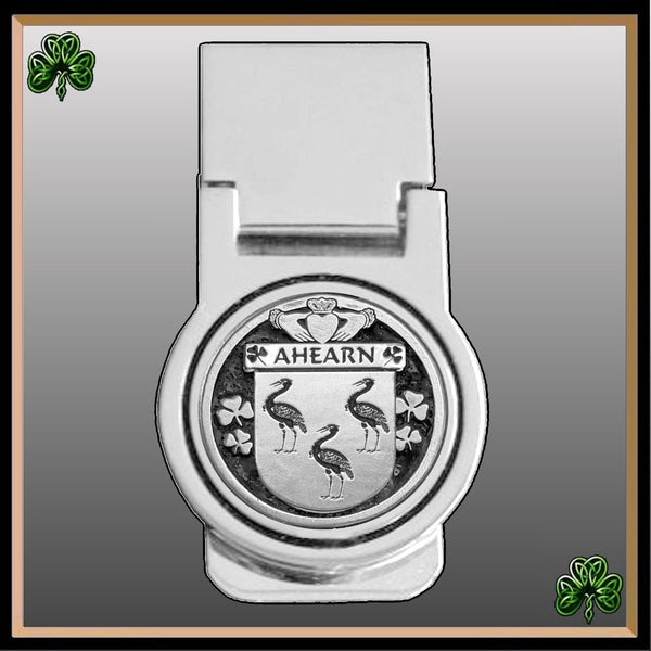 Ahearn Irish Disk Coat of Arms Round Money Clip