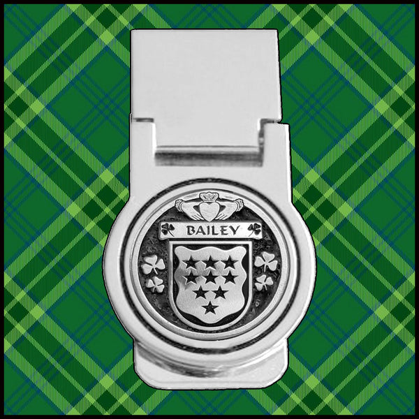 Bailey Irish Disk Coat of Arms Round Money Clip