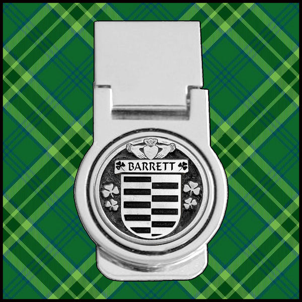 Barrett Irish Disk Coat of Arms Round Money Clip