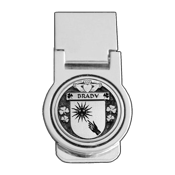 Brady Irish Disk Coat of Arms Round Money Clip