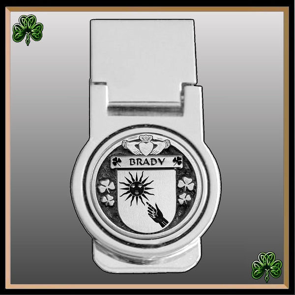 Brady Irish Disk Coat of Arms Round Money Clip