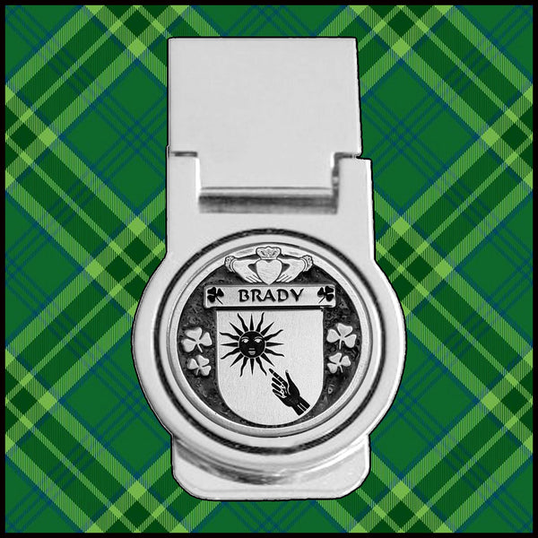 Brady Irish Disk Coat of Arms Round Money Clip