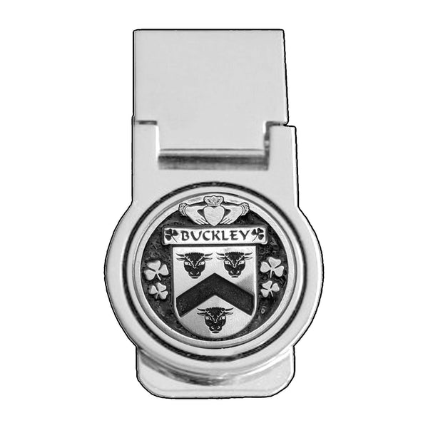 Buckley Irish Disk Coat of Arms Round Money Clip