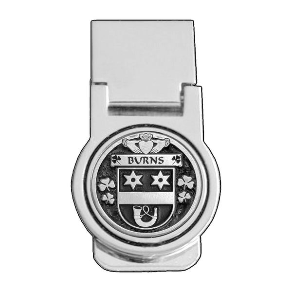 Burns Irish Disk Coat of Arms Round Money Clip