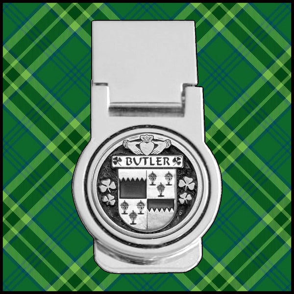 Butler Irish Disk Coat of Arms Round Money Clip