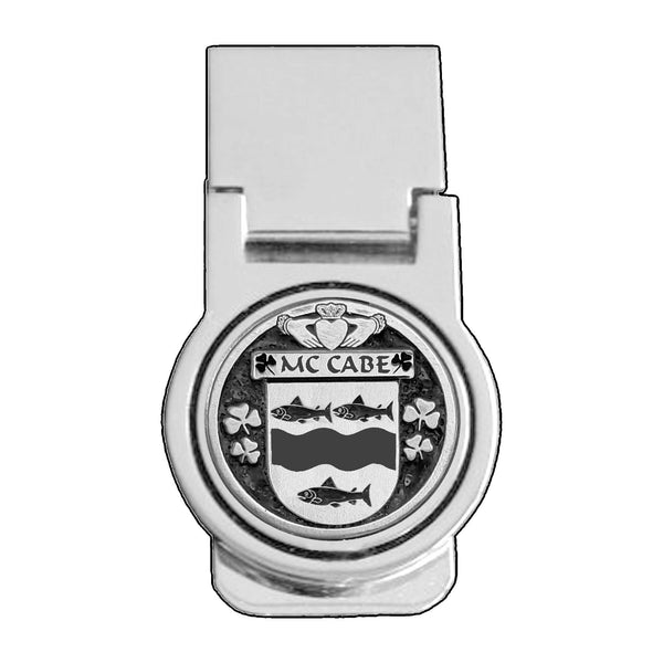 McCabe Irish Disk Coat of Arms Round Money Clip