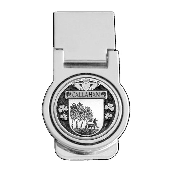 Callahan Irish Disk Coat of Arms Round Money Clip
