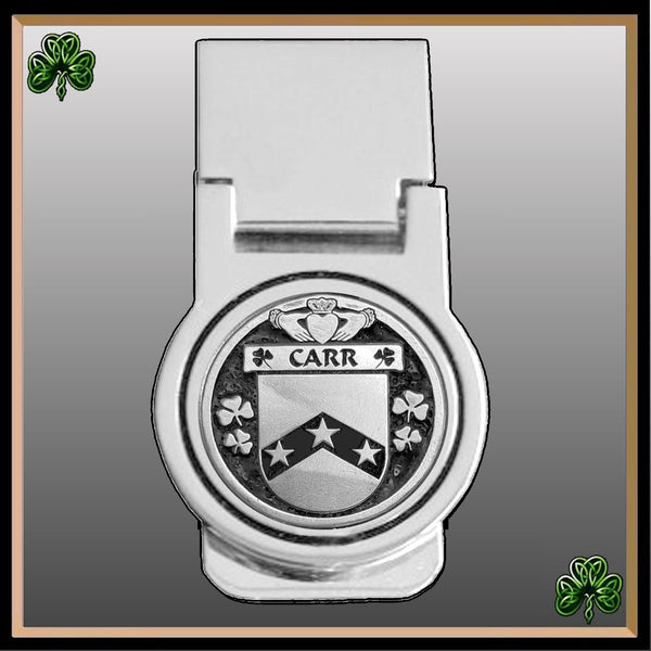 Carr Irish Disk Coat of Arms Round Money Clip