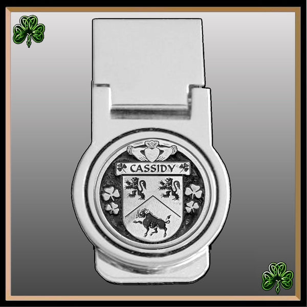 Cassidy Irish Disk Coat of Arms Round Money Clip