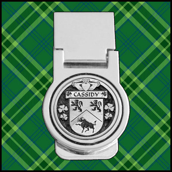 Cassidy Irish Disk Coat of Arms Round Money Clip