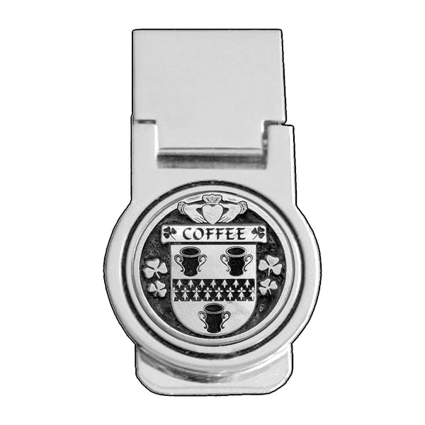 Coffee Irish Disk Coat of Arms Round Money Clip