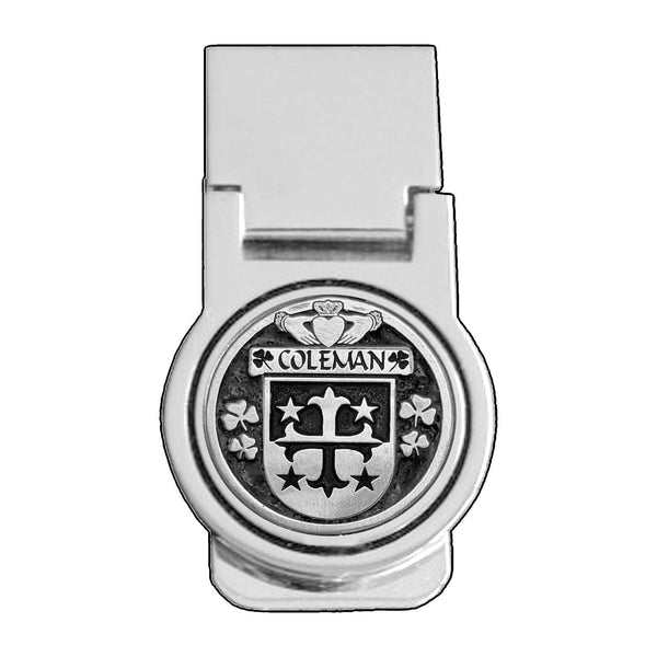 Coleman Irish Disk Coat of Arms Round Money Clip