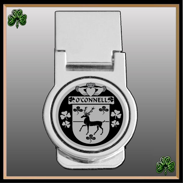 O'Connell Irish Disk Coat of Arms Round Money Clip