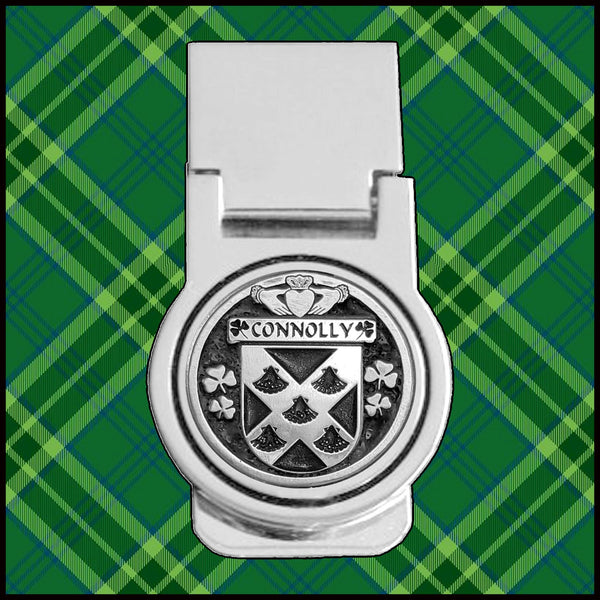 Connolly Irish Disk Coat of Arms Round Money Clip