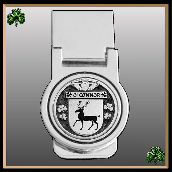 O'Connor Corcomroe Irish Disk Coat of Arms Round Money Clip