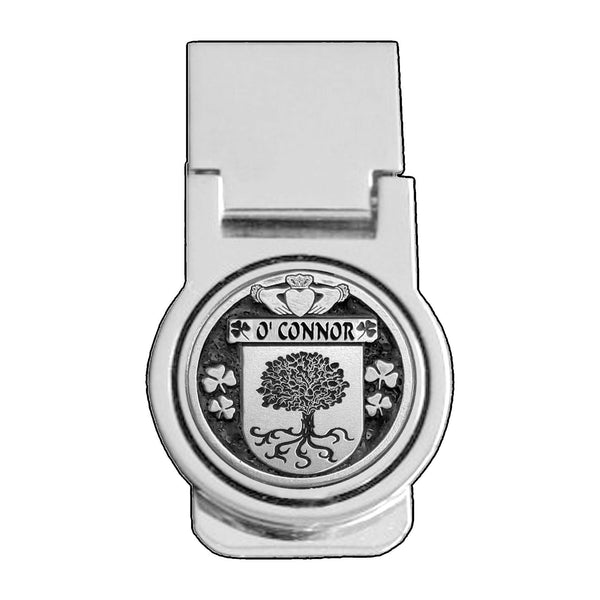 O'Connor Don Irish Disk Coat of Arms Round Money Clip