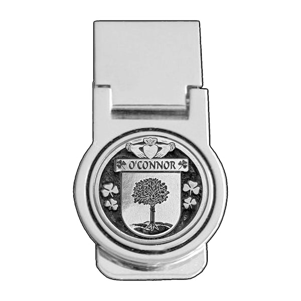 O'Connor Offlay Irish Disk Coat of Arms Round Money Clip