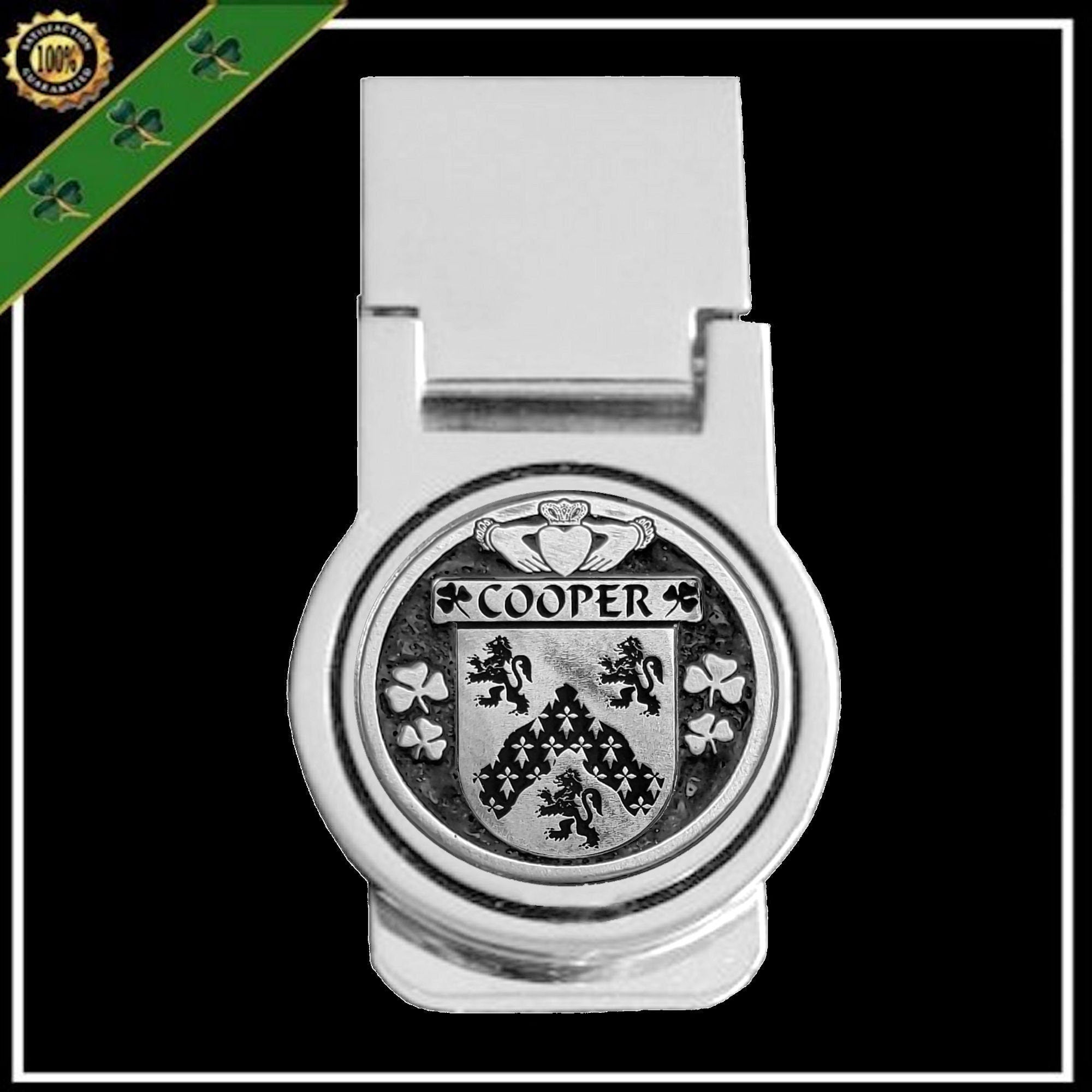 Cooper Irish Disk Coat of Arms Round Money Clip