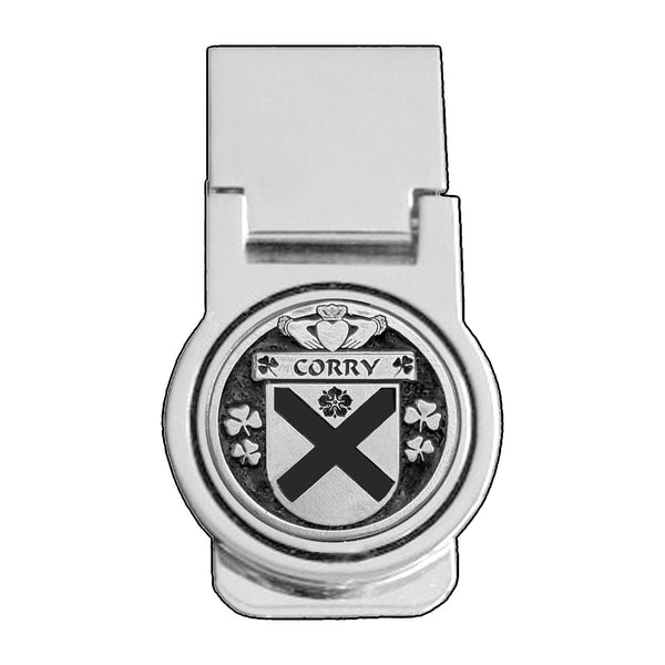 Corry Irish Disk Coat of Arms Round Money Clip