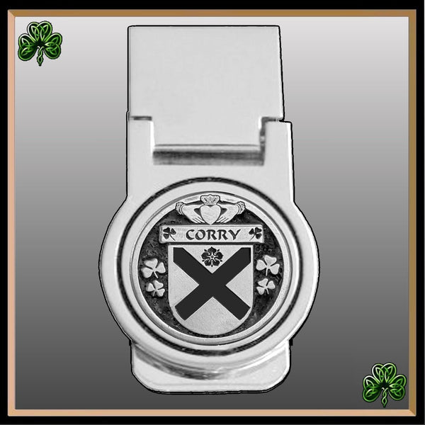Corry Irish Disk Coat of Arms Round Money Clip