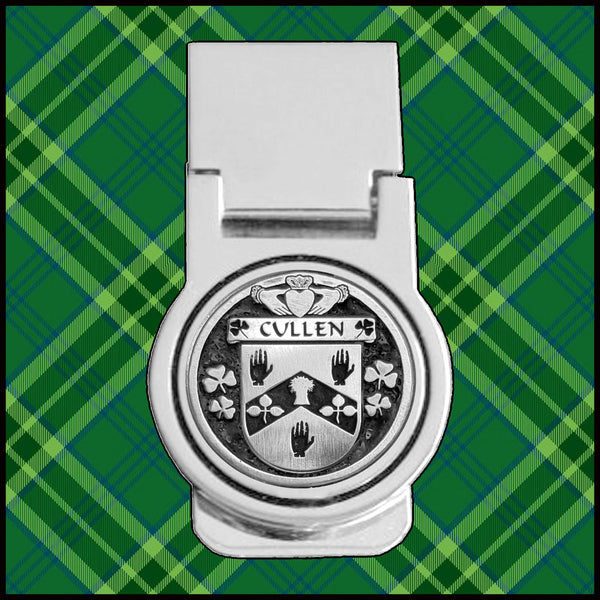 Cullen Irish Disk Coat of Arms Round Money Clip