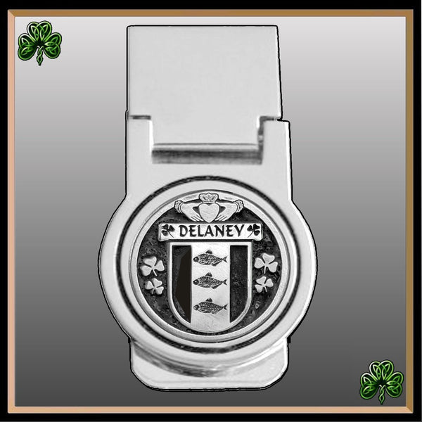 Delaney Irish Disk Coat of Arms Round Money Clip