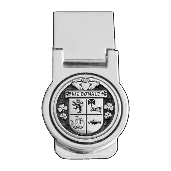 McDonald Irish Disk Coat of Arms Round Money Clip