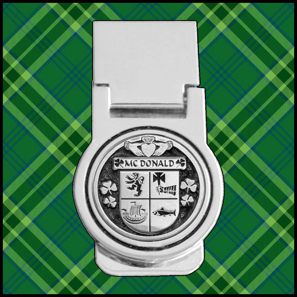 McDonald Irish Disk Coat of Arms Round Money Clip