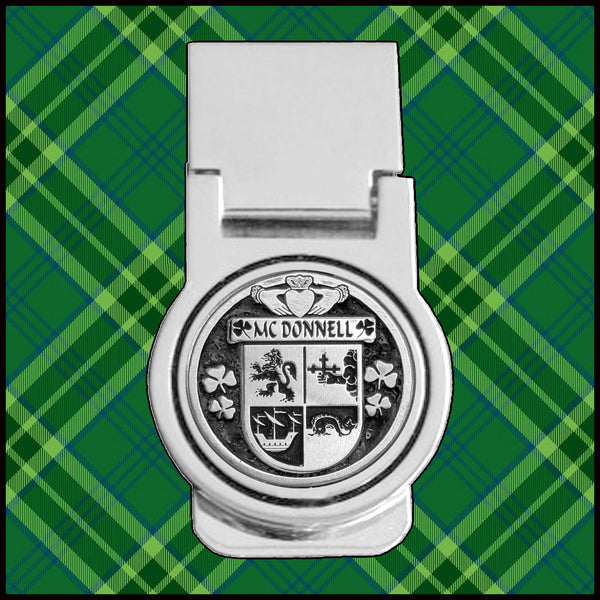 McDonnell Irish Disk Coat of Arms Round Money Clip