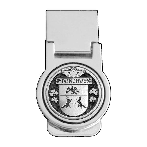 Donohue Irish Disk Coat of Arms Round Money Clip
