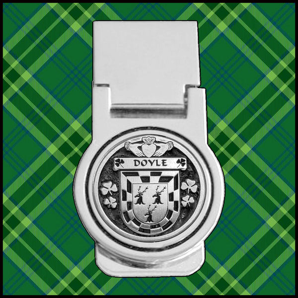 Doyle Irish Disk Coat of Arms Round Money Clip
