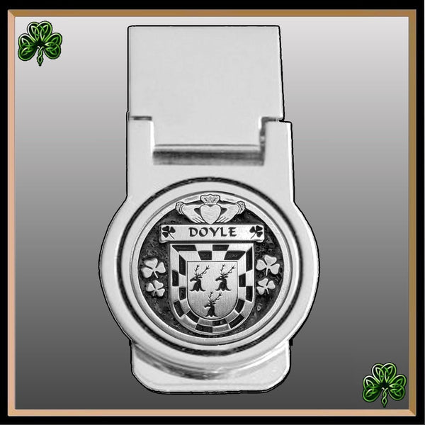 Doyle Irish Disk Coat of Arms Round Money Clip