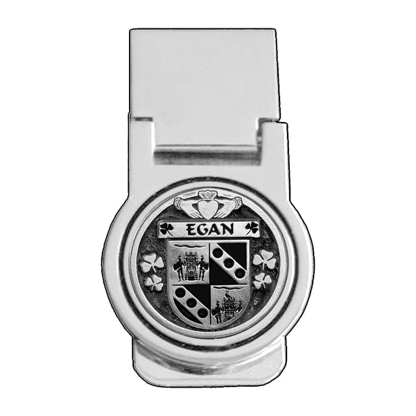 Egan Irish Disk Coat of Arms Round Money Clip