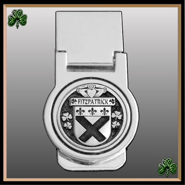 FitzPatrick Irish Disk Coat of Arms Round Money Clip