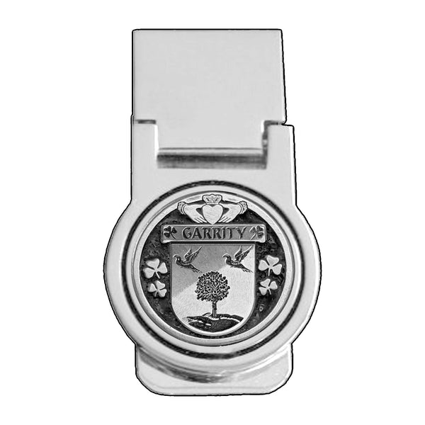 Garrity Irish Disk Coat of Arms Round Money Clip