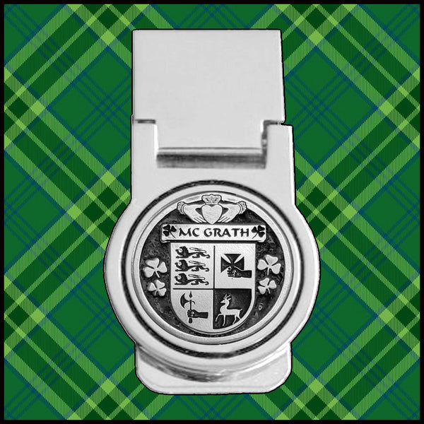 McGrath Irish Disk Coat of Arms Round Money Clip
