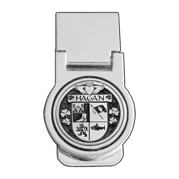 Hagan Irish Disk Coat of Arms Round Money Clip
