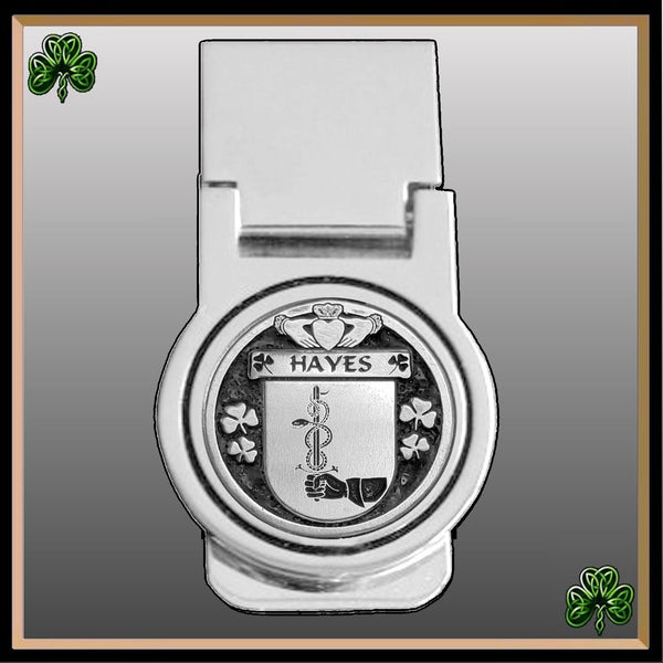 Hayes Irish Disk Coat of Arms Round Money Clip