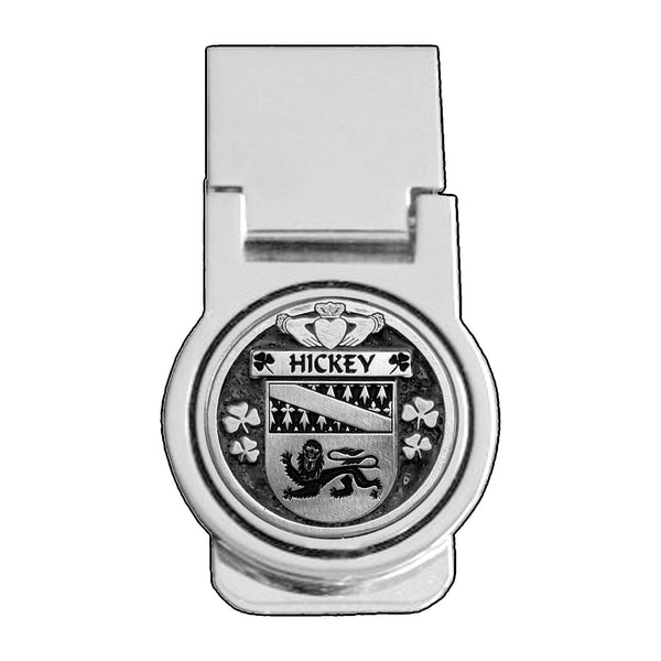Hickey Irish Disk Coat of Arms Round Money Clip