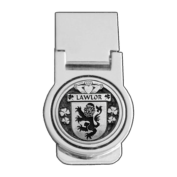 Lawler Irish Disk Coat of Arms Round Money Clip