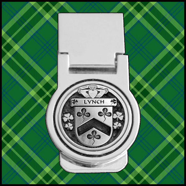 Lynch Irish Disk Coat of Arms Round Money Clip