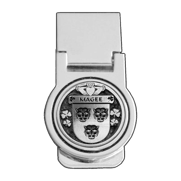 Magee Irish Disk Coat of Arms Round Money Clip