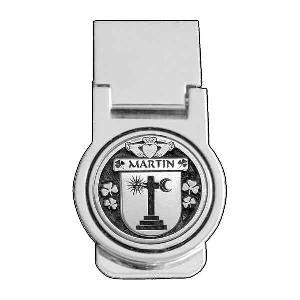 Martin Irish Disk Coat of Arms Round Money Clip