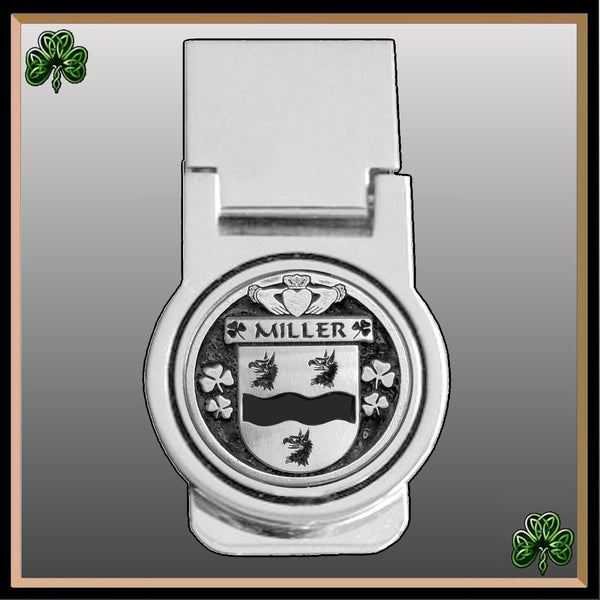 Miller Clare Irish Disk Coat of Arms Round Money Clip