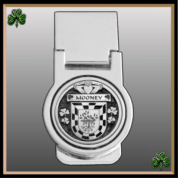 Mooney Irish Disk Coat of Arms Round Money Clip